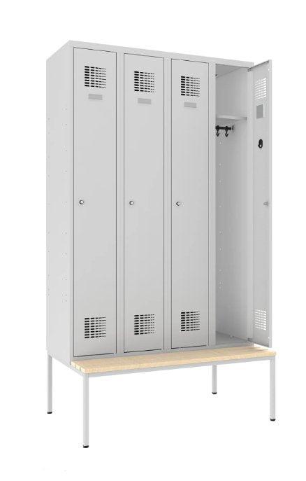 Garderobes skapis Classic ar solu 4 nodalījumi-Ergostock