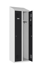 Garderobes skapis Sloping Top 2 nodalījumi-Ergostock