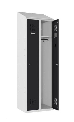 Garderobes skapis Sloping Top 2 nodalījumi-Ergostock