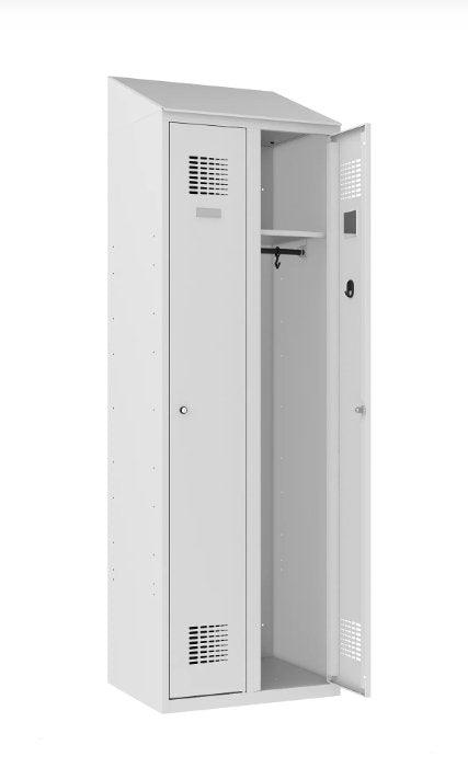 Garderobes skapis Sloping Top 2 nodalījumi-Ergostock