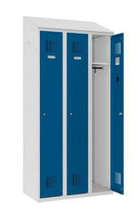 Garderobes skapis Sloping Top 3 nodalījumi - Ergostock.lv