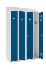 Garderobes skapis Sloping Top 4 nodalījumi-Ergostock