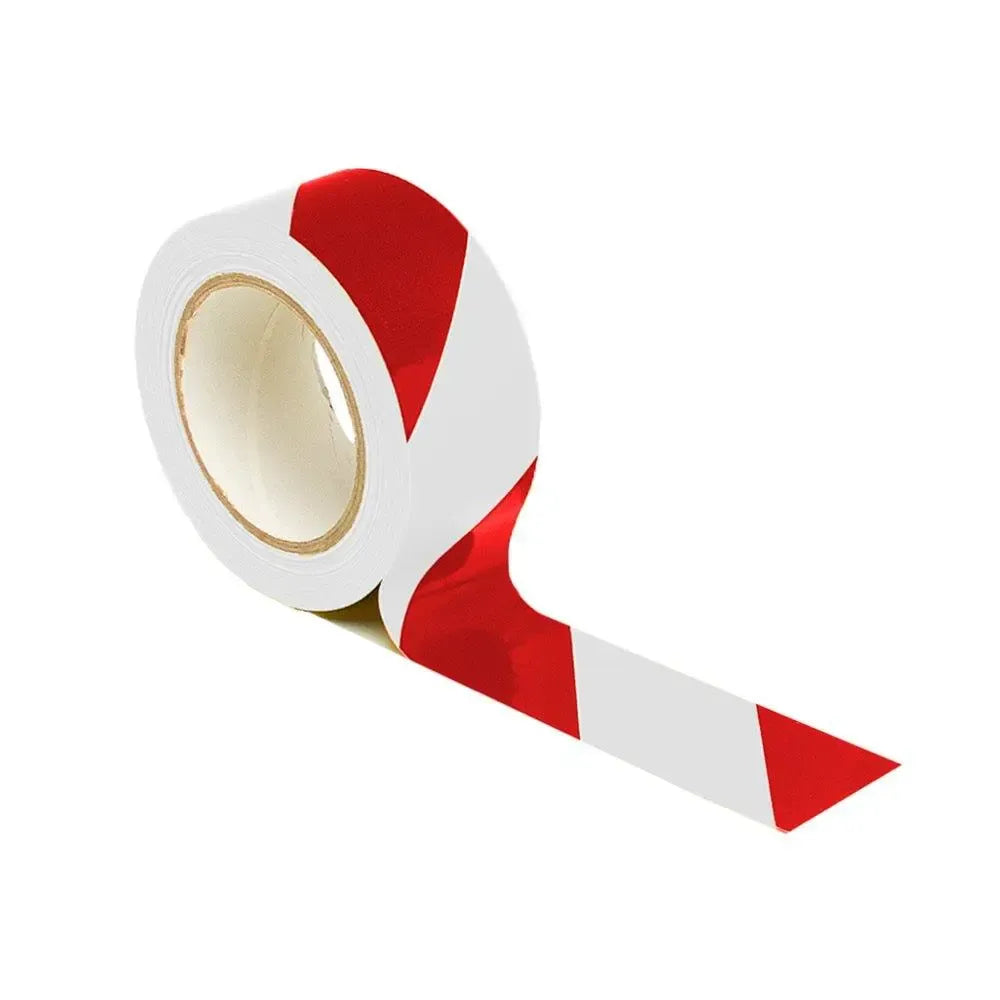 Grīdas marķējuma lente Beaverswood industriālas kvalitātes 50 mm x 33 m sarkana/ balta - Ergostock.lv