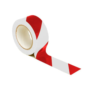 Grīdas marķējuma lente Beaverswood industriālas kvalitātes 50 mm x 33 m sarkana/ balta - Ergostock.lv