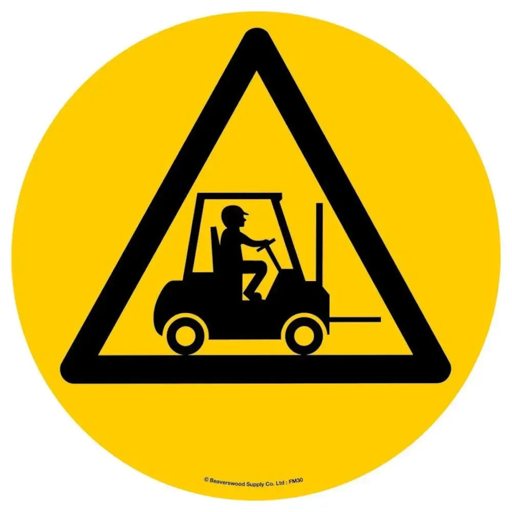 Grīdas marķējums Beaverswood Forklift Area bez teksta industriālas kvalitātes 430 mm diametrs