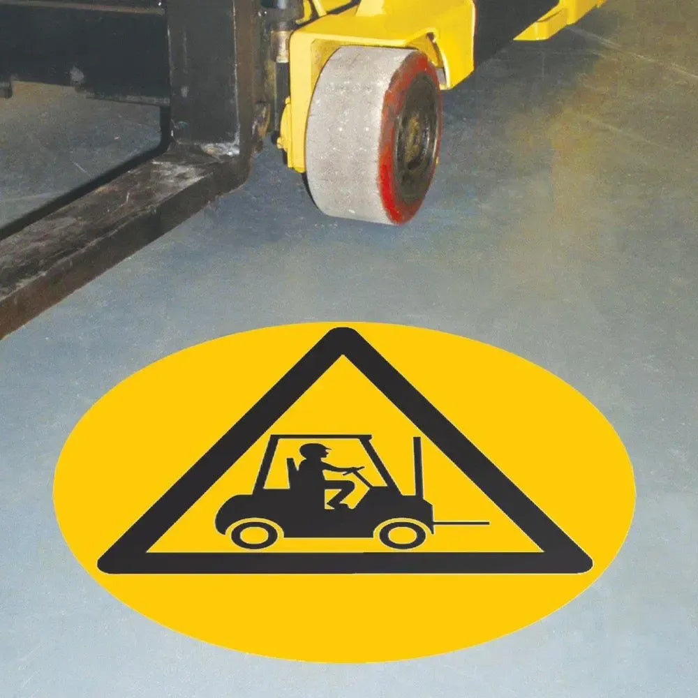 Grīdas marķējums Beaverswood Forklift Area bez teksta industriālas kvalitātes 430 mm diametrs - Ergostock.lv