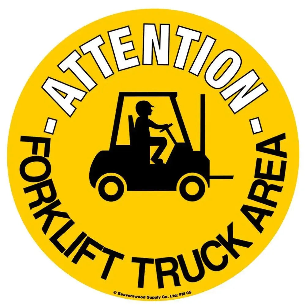 Grīdas marķējums Beaverswood Forklift Area industriālas kvalitātes 430 mm diametrs - Ergostock.lv