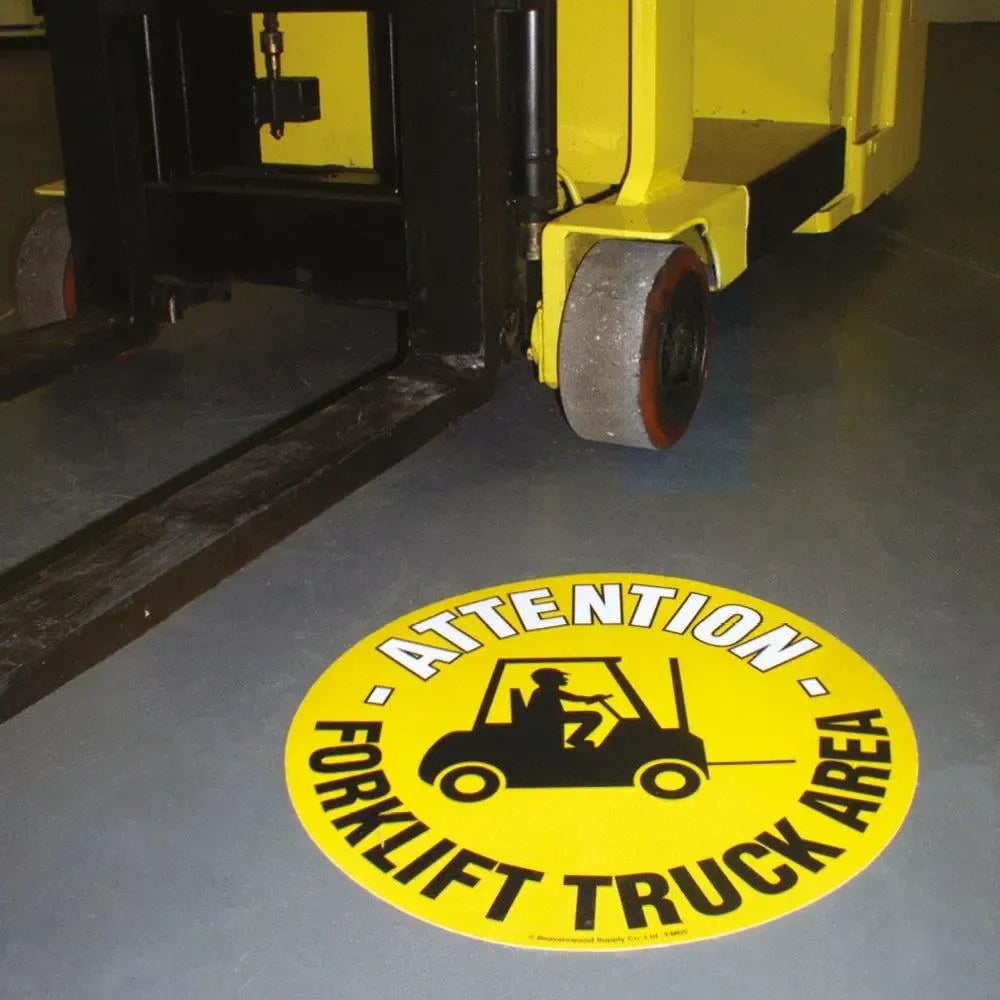 Grīdas marķējums Beaverswood  Forklift Area industriālas kvalitātes 430 mm diametrs