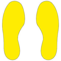 Grīdas marķējums Beaverswood industriālas kvalitātes Pēdas 300 x 100 mm 10 gab dzeltenas - Ergostock.lv