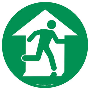 Grīdas marķējums Beaverswood Ugunsgrēka izeja industriālas kvalitātes 430 mm diametrs - Ergostock.lv