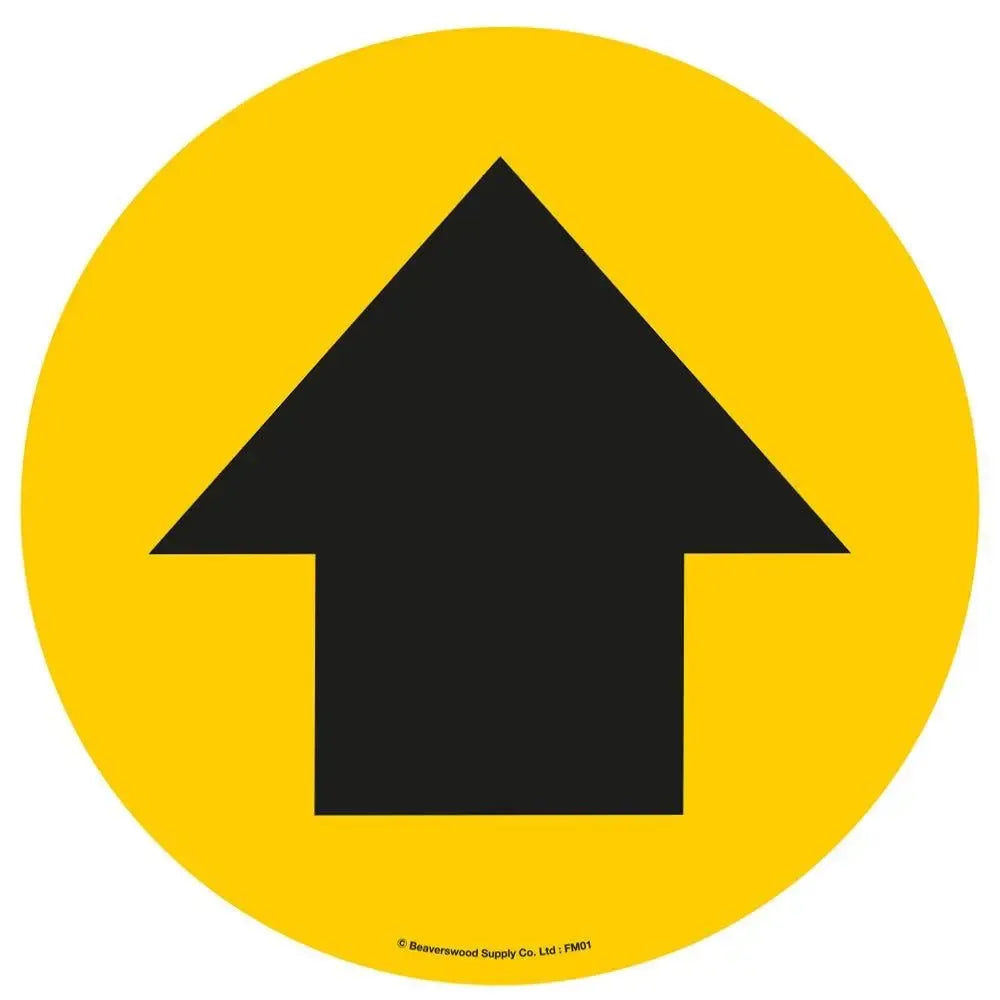 Grīdas marķējums Beaverswood Virziena bulta industriālas kvalitātes 430 mm diametrs - Ergostock.lv