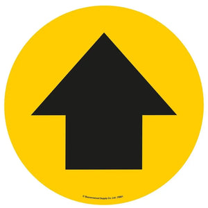 Grīdas marķējums Beaverswood Virziena bulta industriālas kvalitātes 430 mm diametrs - Ergostock.lv