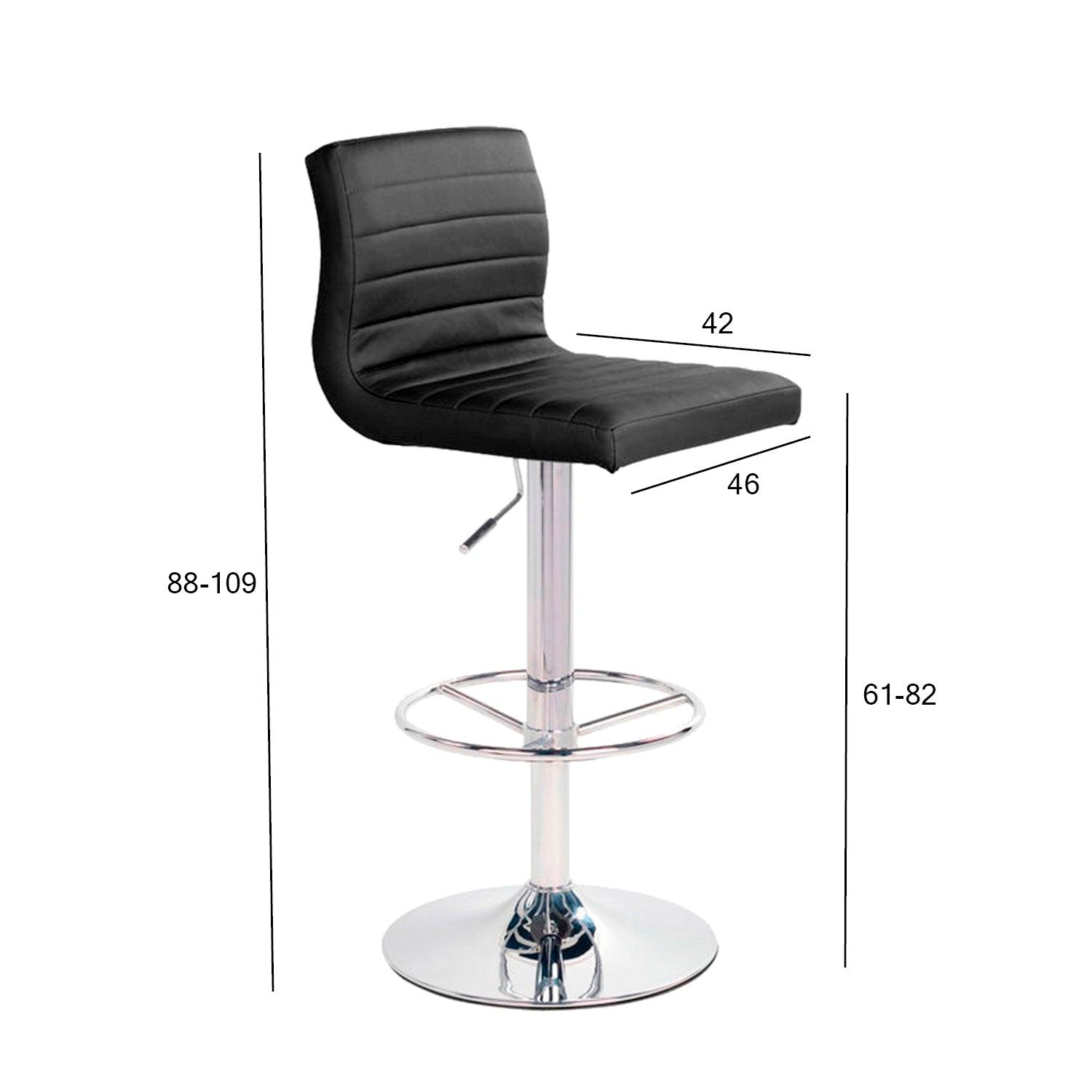 Home4You Bāra krēsls AURA melns-Ergostock