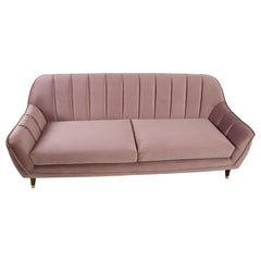Home4You Dīvāns JOANNA 1965xD835xH805cm violeti rozā samts-Ergostock