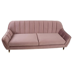 Home4You Dīvāns JOANNA 1965xD835xH805cm violeti rozā samts-Ergostock