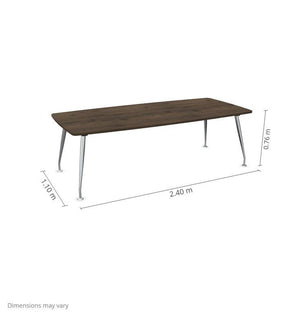Konferenču galds Sirium Prestige Chrome Barrel- shaped 240 cm x 110 cm - Ergostock.lv