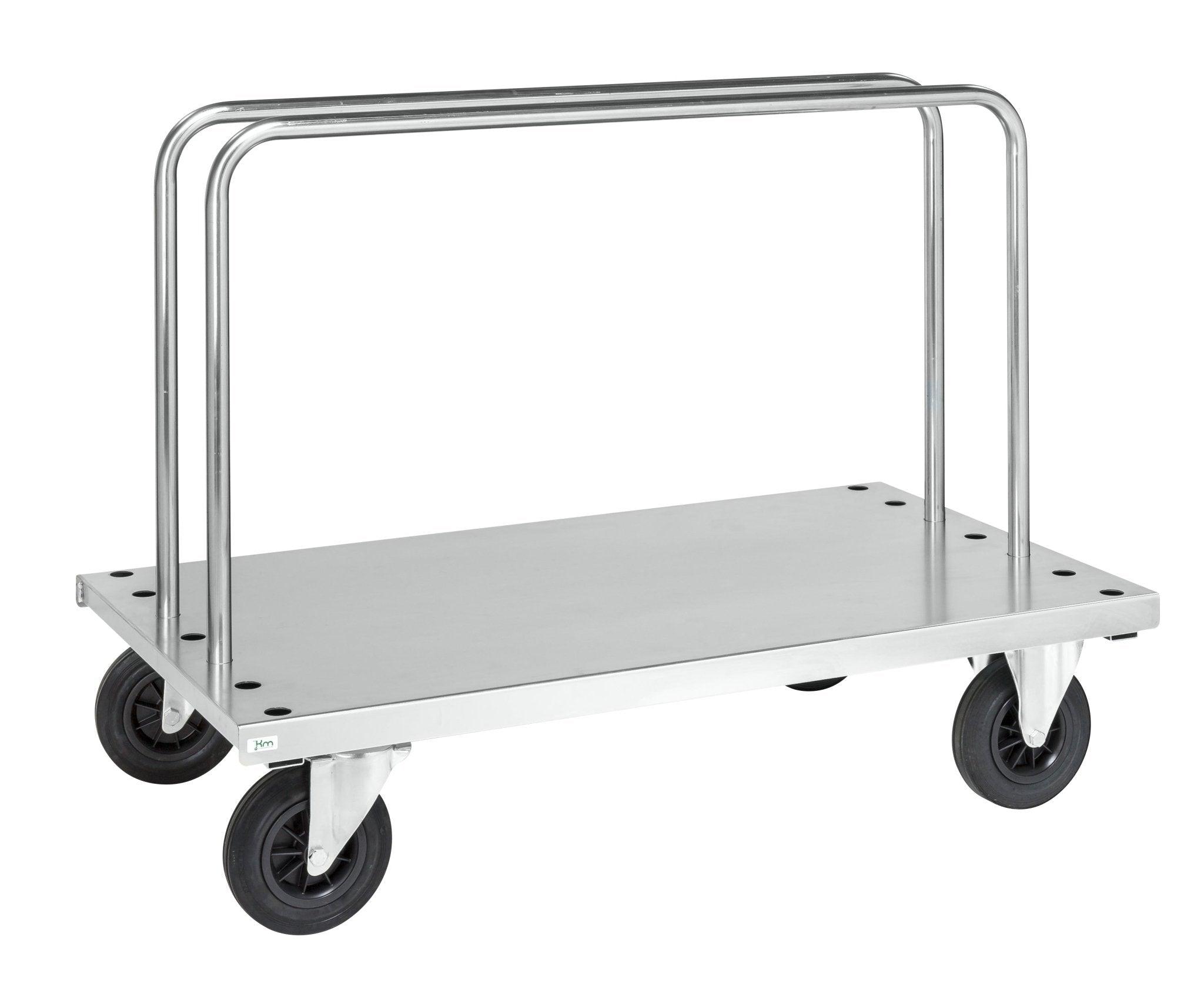 Lokšņu materiālu transportēšanas rati KONGAMEK 439B 1250 x 700mm 500 kg ar bremzēm-Ergostock
