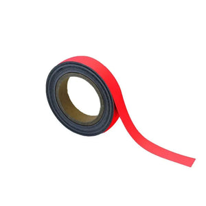Magnētiska Easy Wipe lente marķēšanai industriālas kvalitātes 25 mm x 10 m sarkana - Ergostock.lv