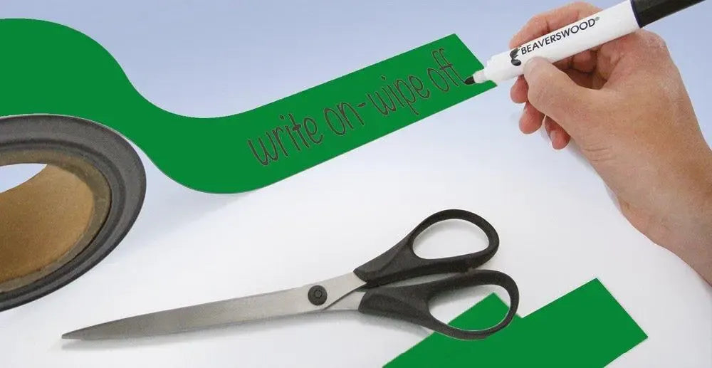 Magnētiska Easy Wipe lente marķēšanai industriālas kvalitātes 30 mm x 10 m zaļa - Ergostock.lv