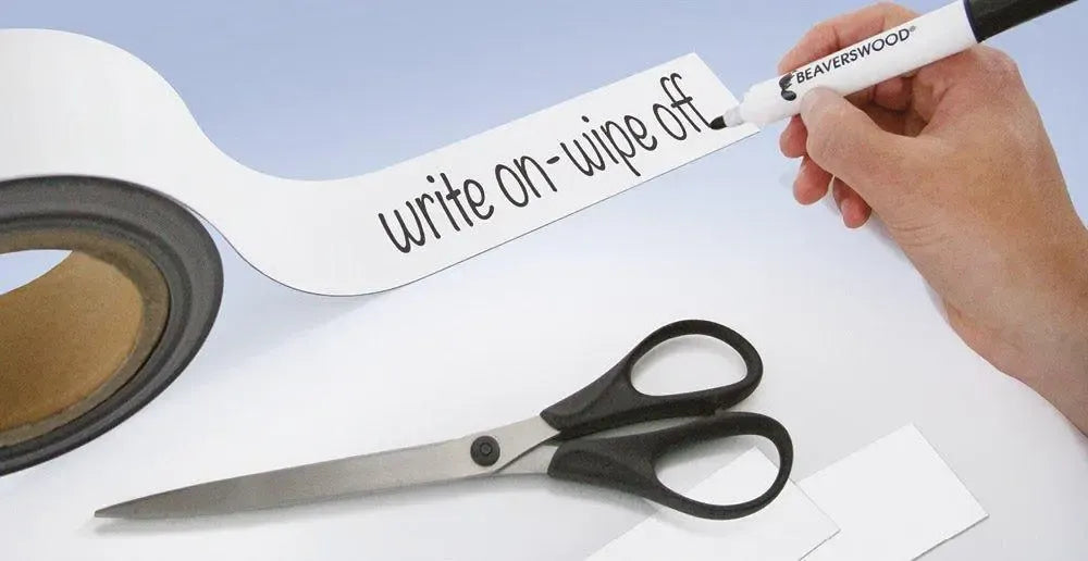 Magnētiska Easy Wipe lente marķēšanai industriālas kvalitātes 50 mm x 10 m melna - Ergostock.lv