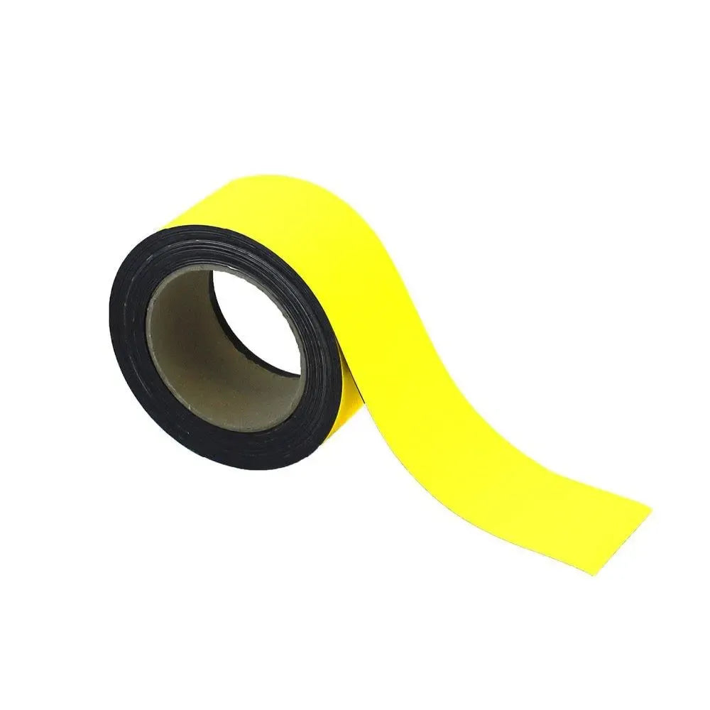 Magnētiska Easy Wipe lente marķēšanai industriālas kvalitātes 60 mm x 10 m dzeltena - Ergostock.lv