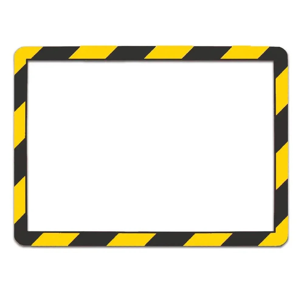 Magnētiski marķējumu turētāji Frames4Docs A4 10 gab melni/dzelteni - Ergostock.lv