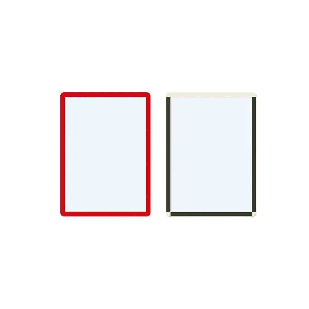 Magnētiski marķējumu turētāji Frames4Docs A4 10 gab sarkani - Ergostock.lv