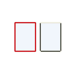 Magnētiski marķējumu turētāji Frames4Docs A4 10 gab sarkani - Ergostock.lv