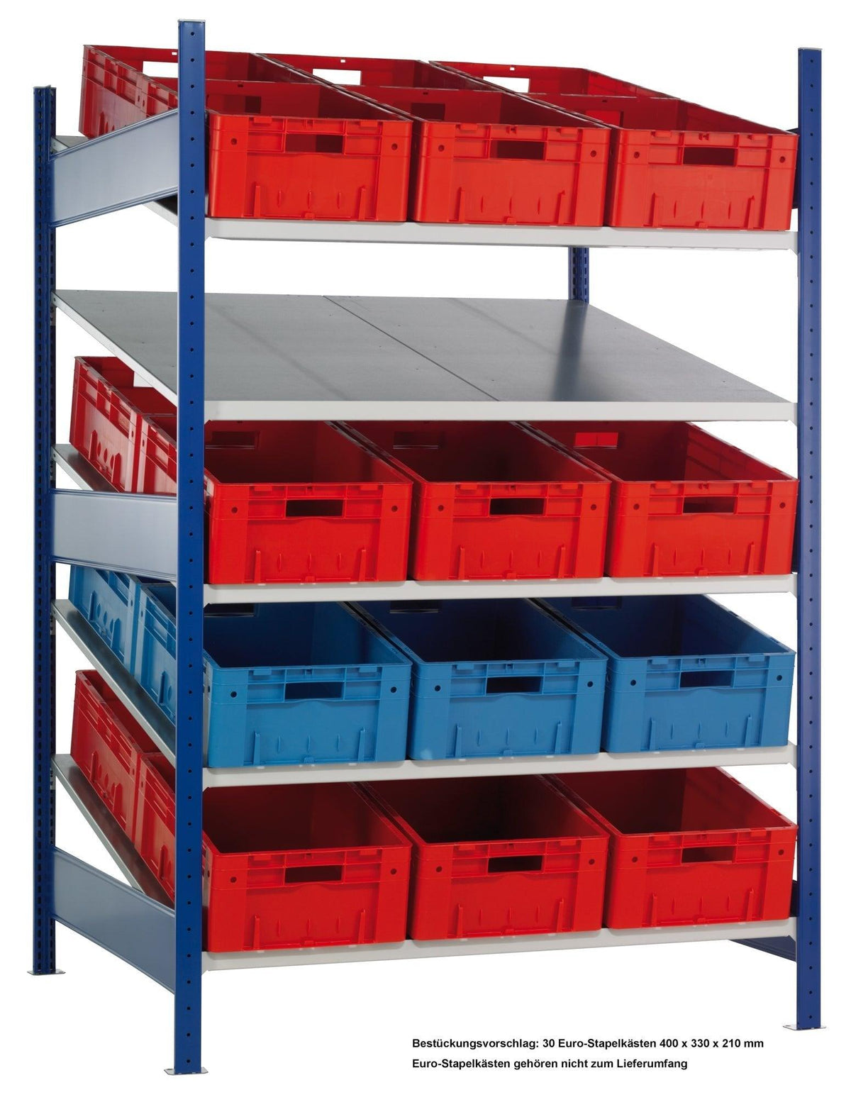 Metāla plaukts Schulte Multiplus 2000 mm x1300 mm Sloped-Ergostock
