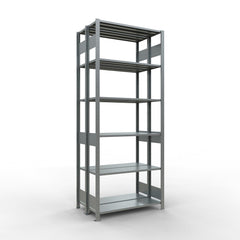 Metāla plaukts Schulte Multiplus 2500 mm x1000 mm divpusējs plug in x2-Ergostock