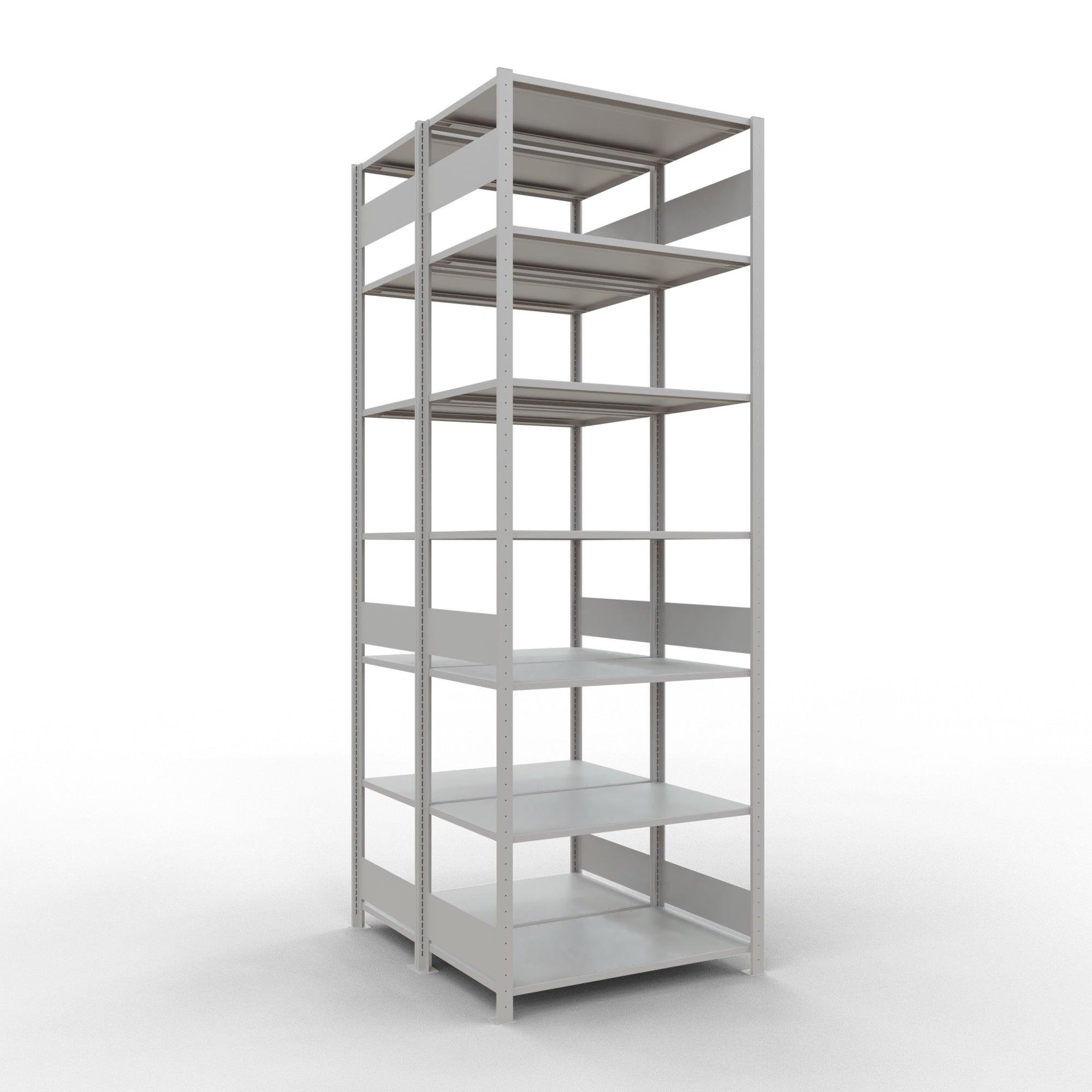 Metāla plaukts Schulte Multiplus 3000 mm x1000 mm divpusējs plug in x2-Ergostock