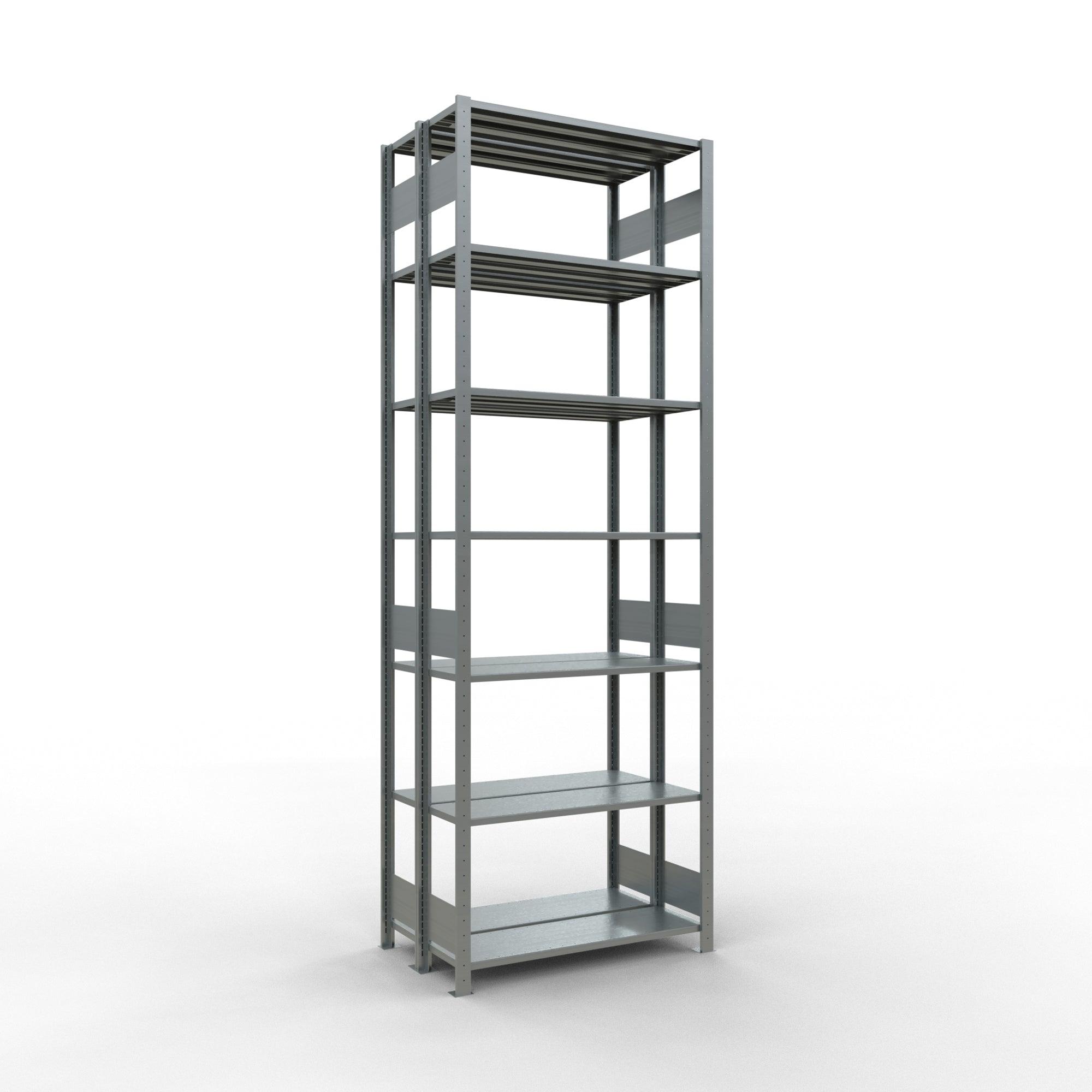 Metāla plaukts Schulte Multiplus 3000 mm x1000 mm divpusējs plug in x2-Ergostock