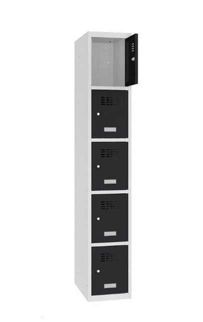 Metāla skapis Classic 1R ar 5 nodalījumiem-Ergostock