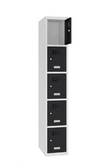 Metāla skapis Classic 1R ar 5 nodalījumiem-Ergostock