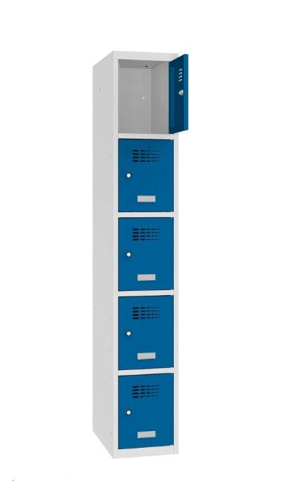 Metāla skapis Classic 1R ar 5 nodalījumiem-Ergostock