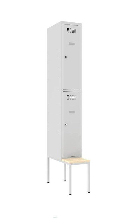 Metāla skapis Classic 1R ar solu 2 nodalījumi-Ergostock