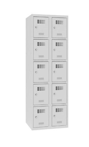 Metāla skapis Classic 2R 10 nodalījumi - Ergostock.lv