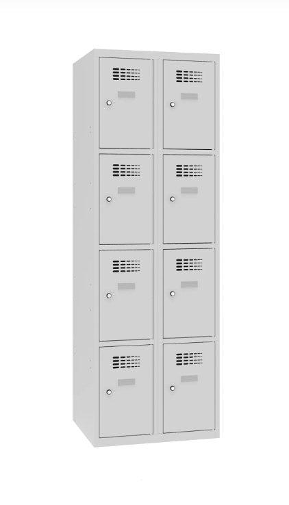 Metāla skapis Classic 2R 8 nodalījumi-Ergostock