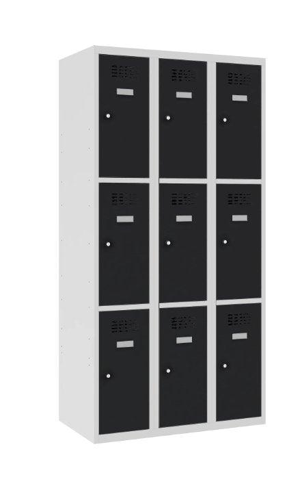 Metāla skapis Classic 3R 9 nodalījumi-Ergostock