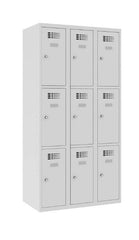 Metāla skapis Classic 3R 9 nodalījumi-Ergostock