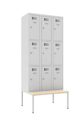 Metāla skapis Classic 3R ar solu 9 nodalījumi-Ergostock