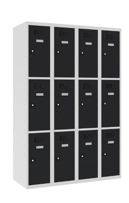 Metāla skapis Classic 4R 12 nodalījumi-Ergostock