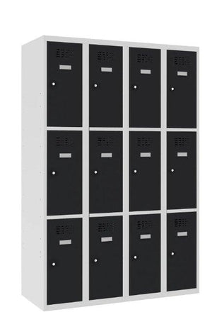 Metāla skapis Classic 4R 12 nodalījumi-Ergostock