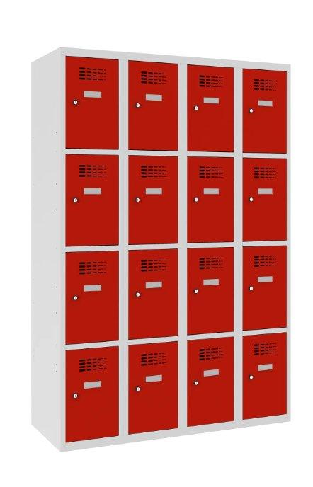 Metāla skapis Classic 4R 16 nodalījumi-Ergostock