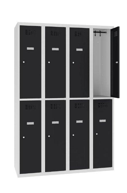 Metāla skapis Classic 4R 8 nodalījumi-Ergostock