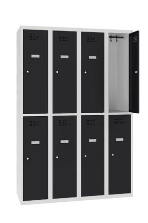 Metāla skapis Classic 4R 8 nodalījumi-Ergostock