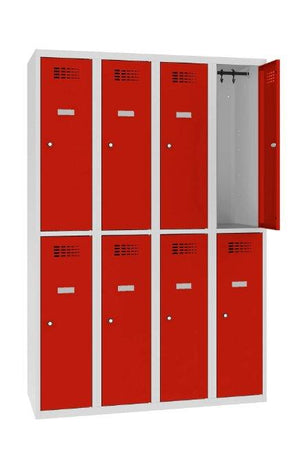 Metāla skapis Classic 4R 8 nodalījumi-Ergostock