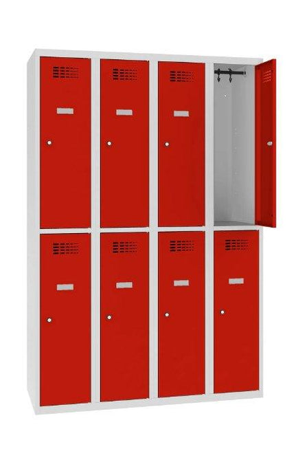 Metāla skapis Classic 4R 8 nodalījumi-Ergostock