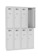 Metāla skapis Classic 4R 8 nodalījumi-Ergostock
