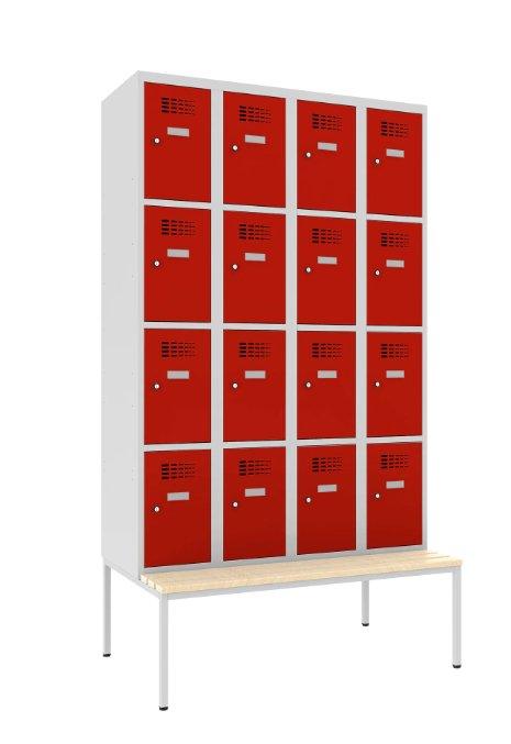 Metāla skapis Classic 4R ar solu 16 nodalījumi-Ergostock